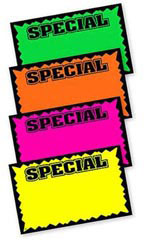 Large Colored Special Single-Sided Sign Cards