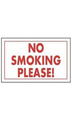 No Smoking Please! Policy Sign Card