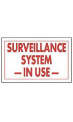 Surveillance System In Use Policy Sign Card
