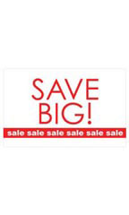 Medium Save Big - Sale, Sale, Sale Sign Card