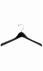 17 inch Contoured Black Plastic Coat Hangers