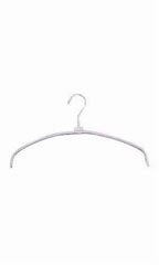 16 inch White Metal Non-Slip Rubberized Hangers Case of 100