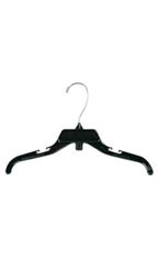 Break-Resistant 12 inch Black Plastic Children's Dress Hangers