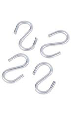 1 ½ inch Chrome S-Hooks for Wire Grid