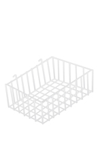 12 x 8 x 4 inch White Mini Wire Grid Basket for Wire Grid