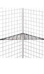 Triangle Chrome Wire Grid Shelf