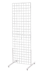 White Collapsible Standing Grid Screen