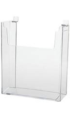 Clear Acrylic Literature Holder for Slatwall - 8 W x 11H x 2 D