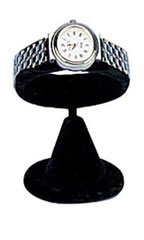 Horizontal Black Velvet Watch Display Stand