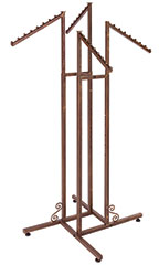 Boutique Cobblestone 4-Way Clothing Rack with Slant Arms