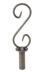 Raw Steel S-Shaped Finial For Counter Merchandise Hooks