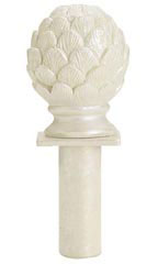 Boutique Ivory Artichoke Round Fitting Finial
