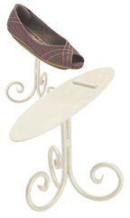 Boutique Ivory 6 inch Shoe Display Stand