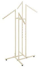 Boutique Ivory 4-Way Clothing Rack with Slant Arms