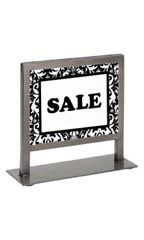 Boutique Raw Steel 7 ¼ x 7 inch Countertop Sign Holder