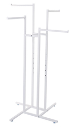 White 4-Way Clothing Rack with Straight Arms