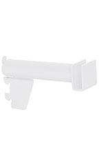 Boutique White Pipe 3 inch L-Shaped Hangrail Bracket