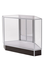 Extra Vision Corner Rear Access Black Display Case Ready To Assemble