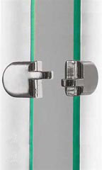 2-Piece Chrome Metal Hasp for Glass Panels