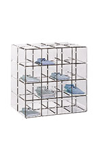4 x 4 Double Sided 14" x 14" Glass Cube Kit with Lexan Clips