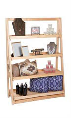 A-Frame 4-Tier Wood Shelf Display