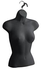 Fits Women’s Sizes 5-10 Female Molded Black Shapely Form with Hook 