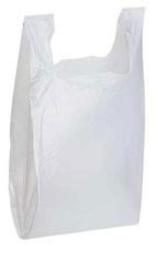 Medium White Plastic T-Shirt Bags - Case of 1,000