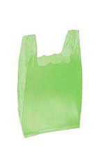 Small Lime Green Plastic T-Shirt Bags - Case of 2,000