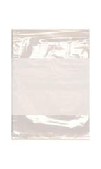 Resealable 9 x 12 inch Clear Plastic Bags With White Block - Case of 100