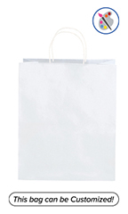 Medium White Premium Folded Top Paper Bags