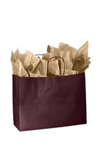 Large Wineberry Paper Shopping Bags - Case of 100