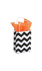 Small Classic Chevron Paper Shopping Bags - Case of 100