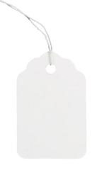 #4 Strung White Merchandise Price Tags