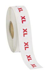 Self-Adhesive Size Labels - Size XL