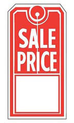 Red/White Sale Price Slit Tags
