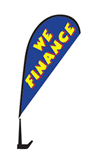 Clip On Paddle Flag Kit - "We Finance"