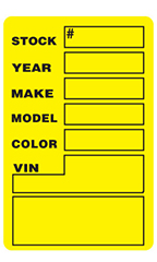 Yellow Window Stock Stickers