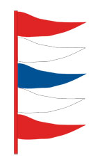 Plasticloth Antenna Pennant - Red/White/Blue