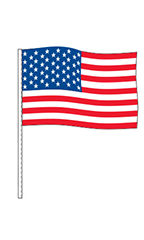 American Flag Cloth Antenna Pennant